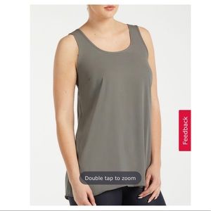 Spans Chiffon Perfect Length Tank in Smoky Olive
